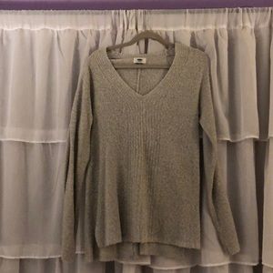 Grey v neck sweater